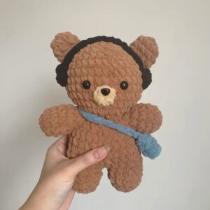 Crochet bear plush